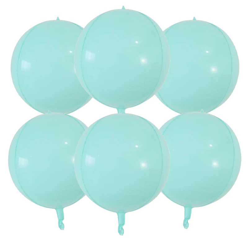 thumbnail image 1 of 6 globos de helio de aluminio 4D de 22 pulgadas, globos de aire metálicos brillantes para decoración de bodas, fiestas de cumpleaños, baby shower, juguetes para niños, 1 of 5