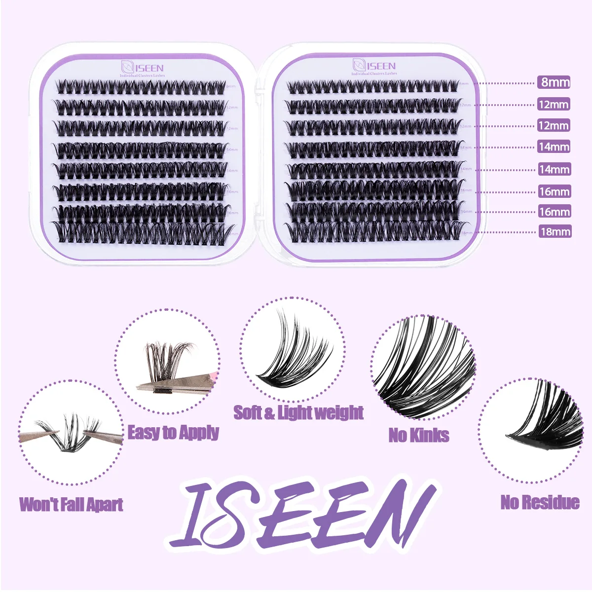 Natural Look Eyelash Extension Set with Bond and Seal Remover