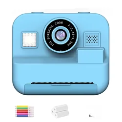Kids' Mini Digital Video Camera with Thermal Printing & Image Stabilization, 32GB Card Included (Green)