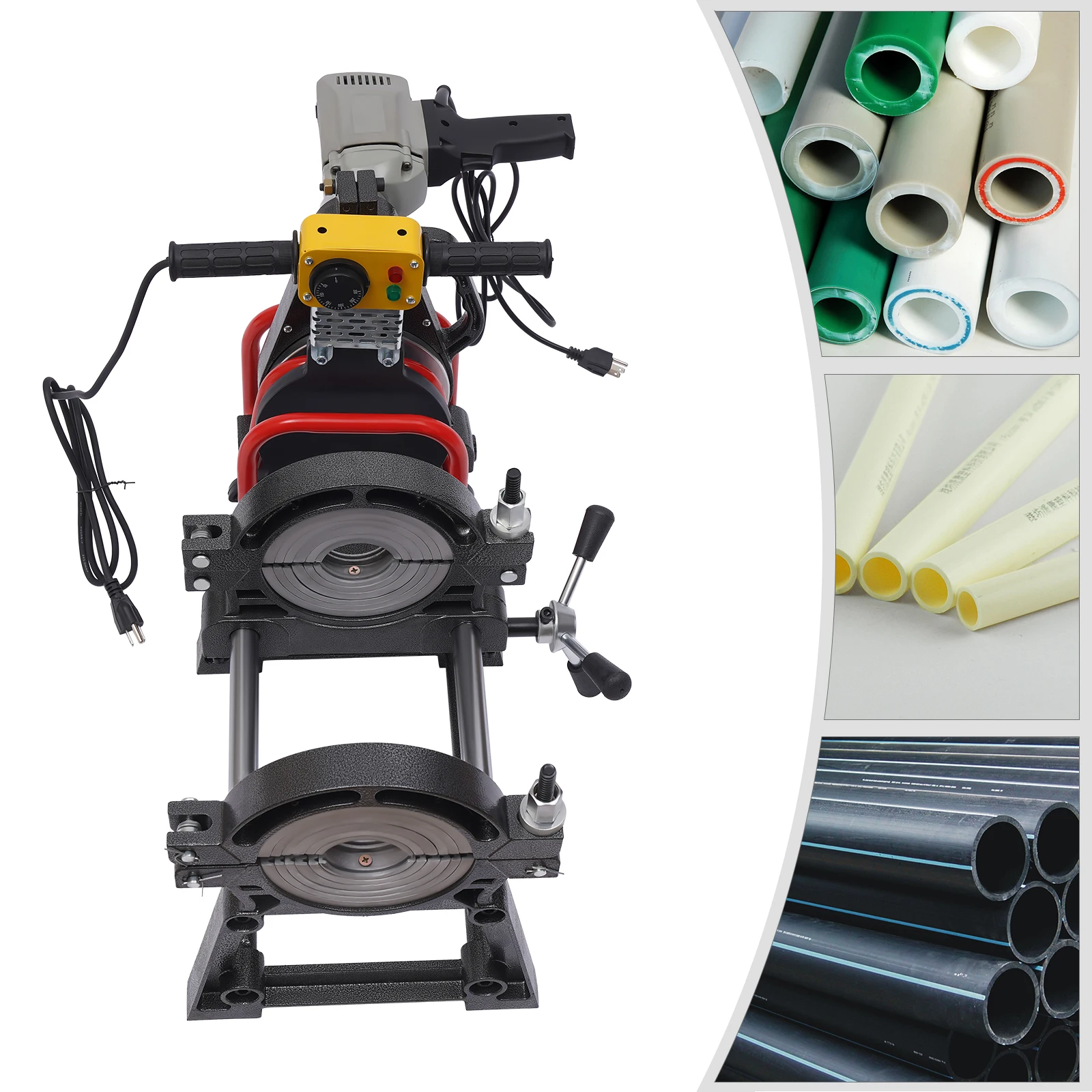 Manually Operated Button Fusion Welding Machine 2-Ring Single Column Pipeline Welding Butt Welding Machine 1.5Kw/110V 4