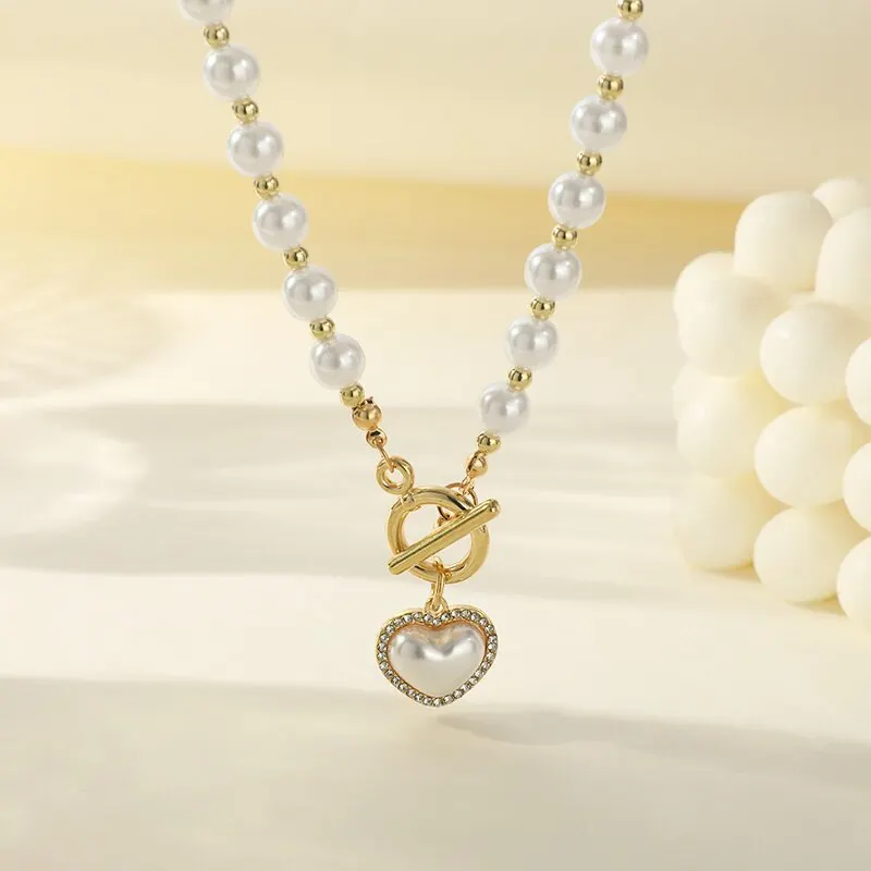 1pcs Gold-color Necklace Ladies Light Luxury Wind Super  display picture 1