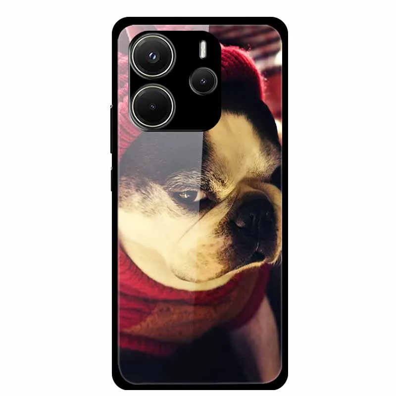 Luxury Tempered Glass Hard Back Phone Case Cover
