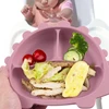 1PC BPA Free Dinosaur Children Dishes Suction Plates Silicone Baby Feeding Dining Plate For Toddlers Training Bowl Baby Stuff 6