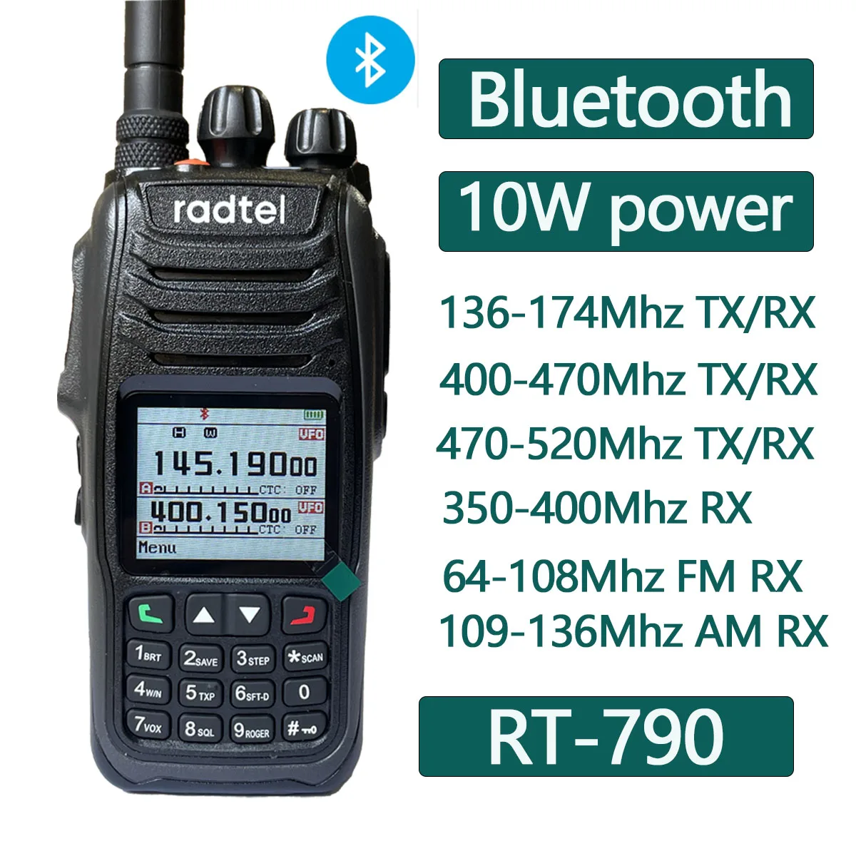 Radtel Rt790 Bluetooth Walkie Talkie 10w Amateur Ham Radio With Air