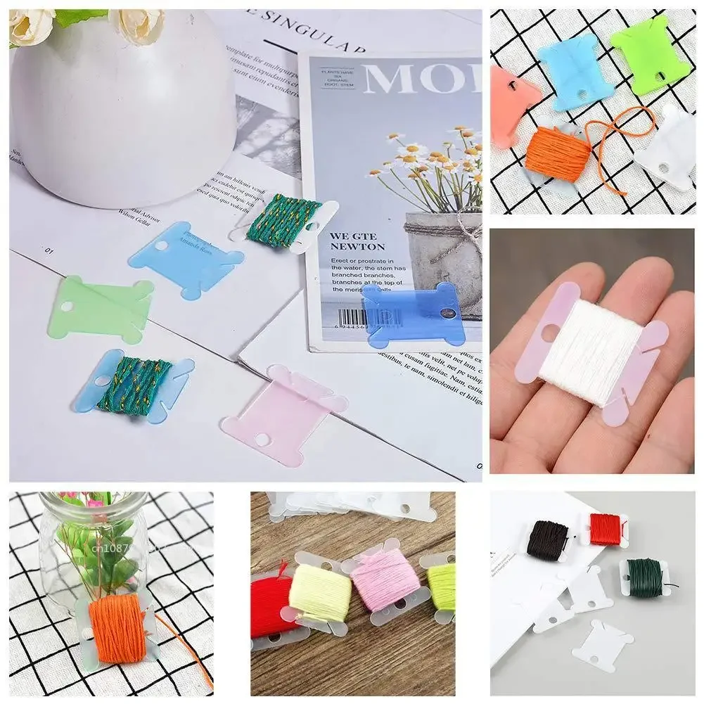 100pcs/lot Embroidery Floss Bobbins Embroidery Floss Organizer Plastic Thread Cards for Cross Stitch Thread Holder