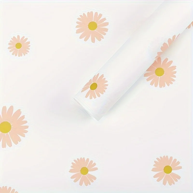 Floral Packaging: Fresh and Delicate Daisy-Inspired Waterproof Wrapping Paper