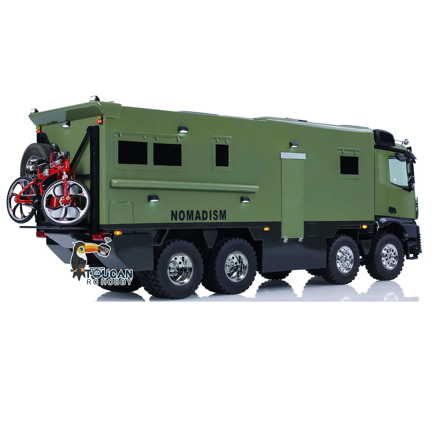 1/14 Remote Control Touring Car RC Recreational Vehicle Model RTR Sound Light Smoking 3-speed Transmission Toys Model THZH1740 3