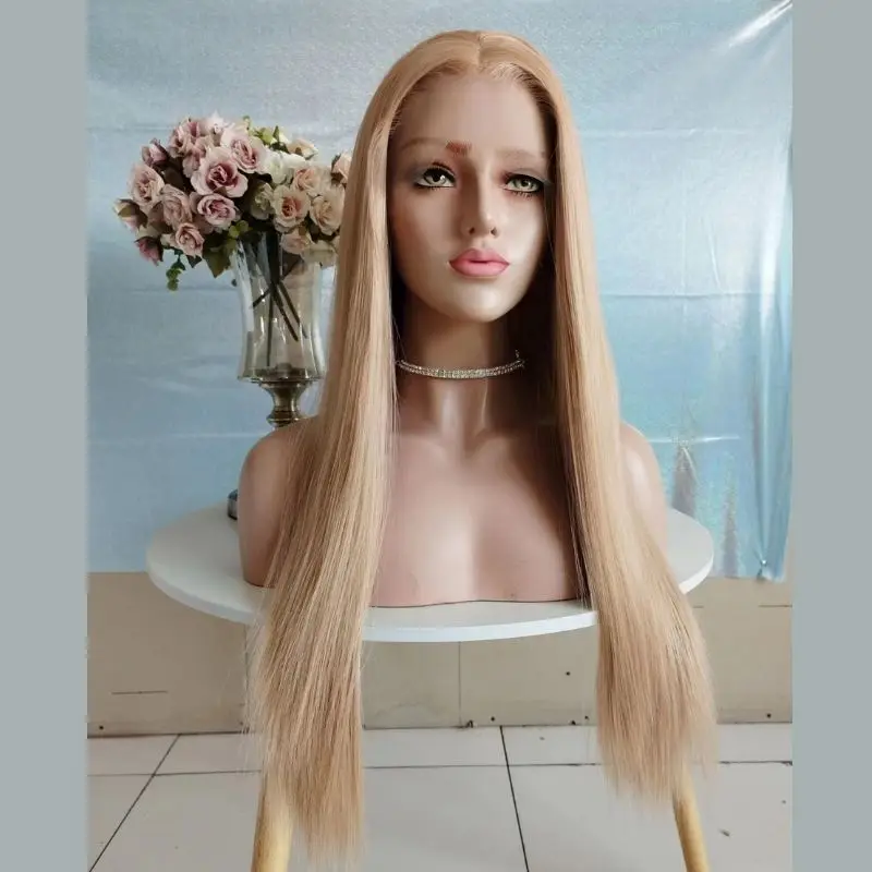 

Long Straight Synthetic Lace Front Wig Golden Blonde Lace Wigs For Women