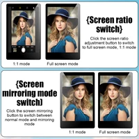Écran de moniteur de Selfie de téléphone, support magnétique sans fil, caméra arrière de téléphone Vlog, connexion WiFi Bluetooth pour Selfie en direct 4