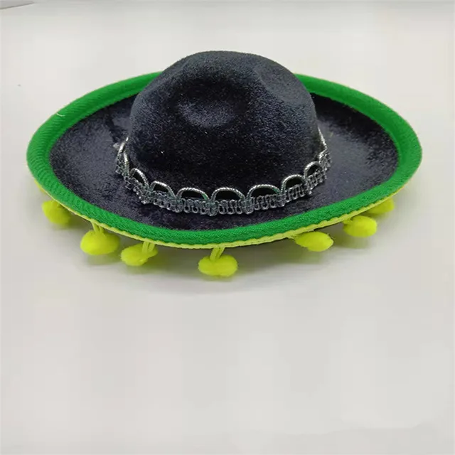 Sombrero de paja mejicano para niños, Mini Sombrero de paja puntiagudo para  fiesta de carnaval, accesorios de disfraces de Mascarada - AliExpress