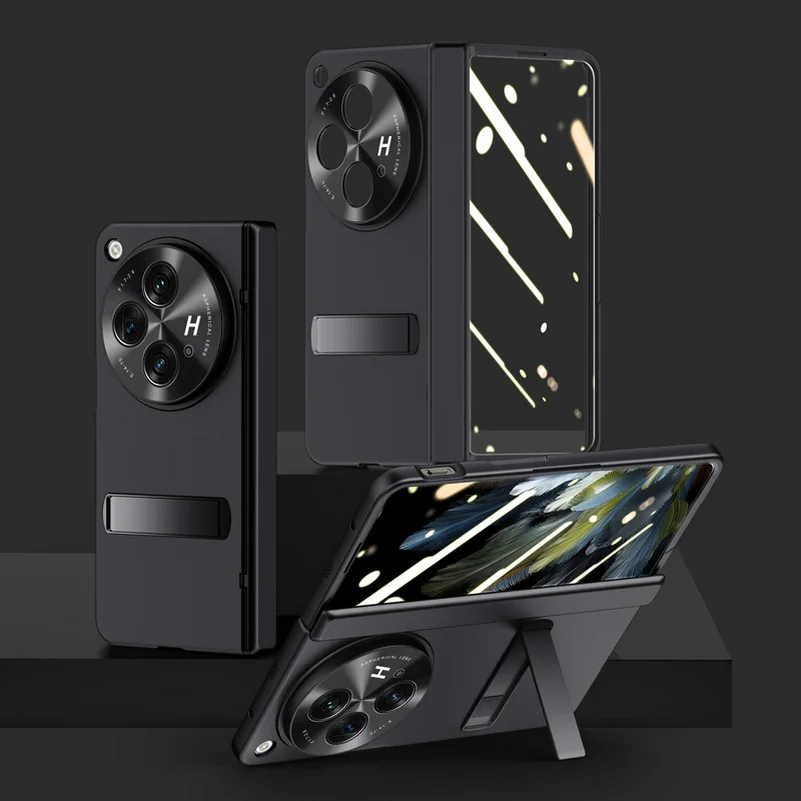 With Privacy Temped Glass Flim Full Protect Case For OnePlus One Plus Open Spring Hinge Hold Lens Cama protect_voghion.com