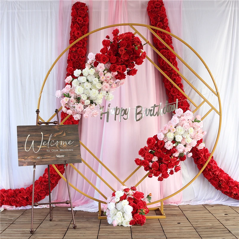 Wedding Party Decoration Pink Red White Rose Artificial Flowers