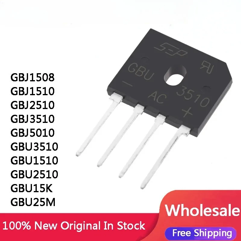 10Pcs 새로운 GBJ1508 GBJ1510 GBJ2510 GBJ3510 GBJ5010 G..