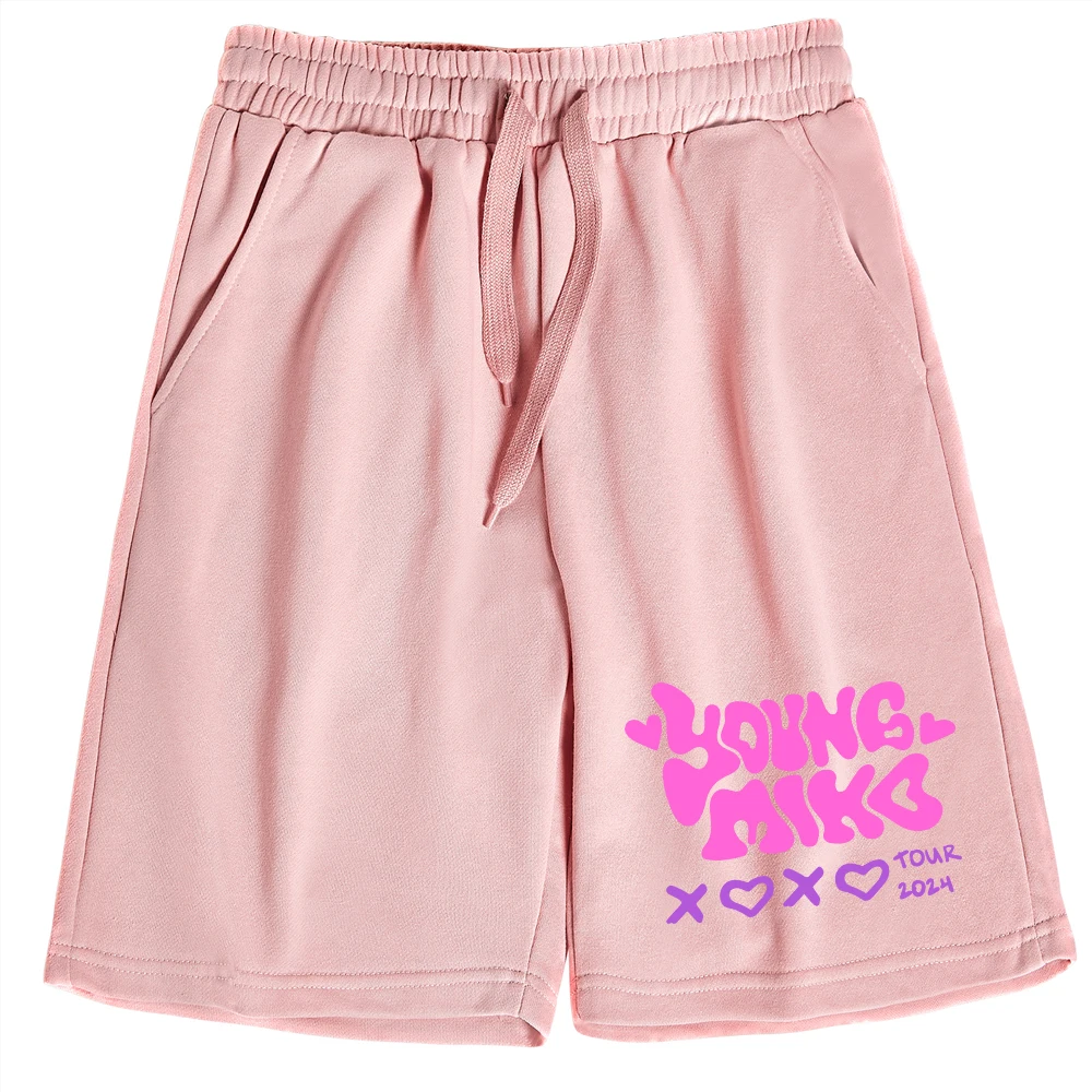 YOUNG MIKO THE XOXO TOUR Short Pants Unisex Men Women Street Style Pants 3