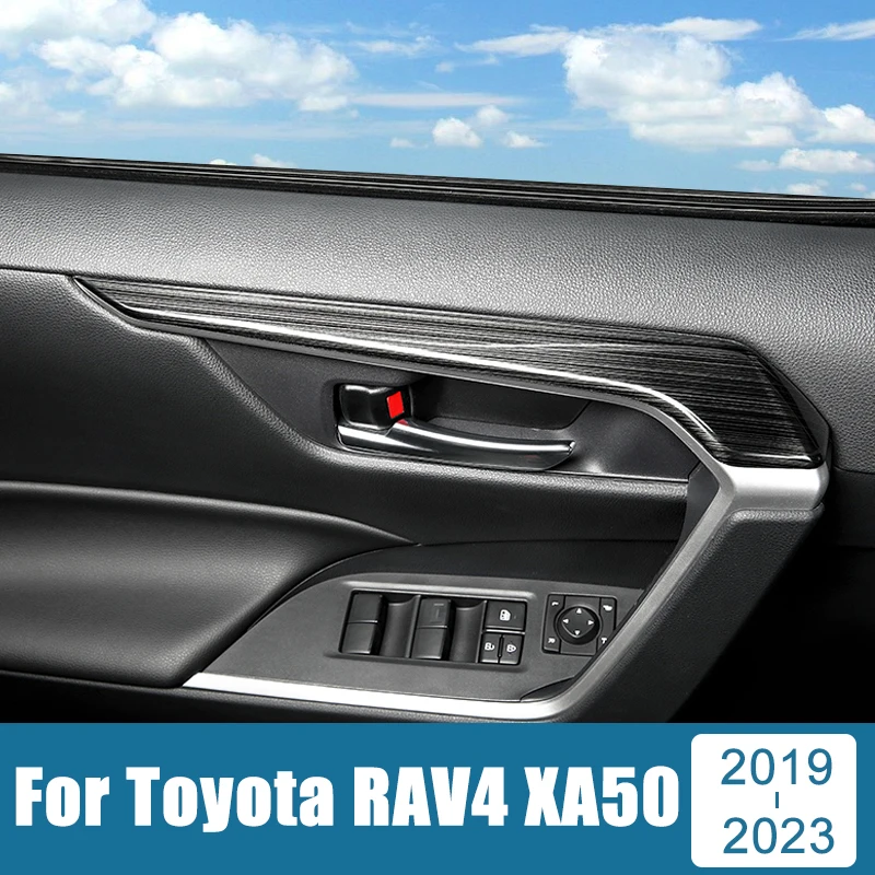 Car Accessories For Toyota Rav4 Rav 4 Xa50 Hybrid 20192021 2022 2023 Stainless Door Armrest