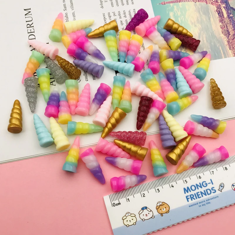 10pcs Resin Horn Crafts Making Scrapbooking DIY