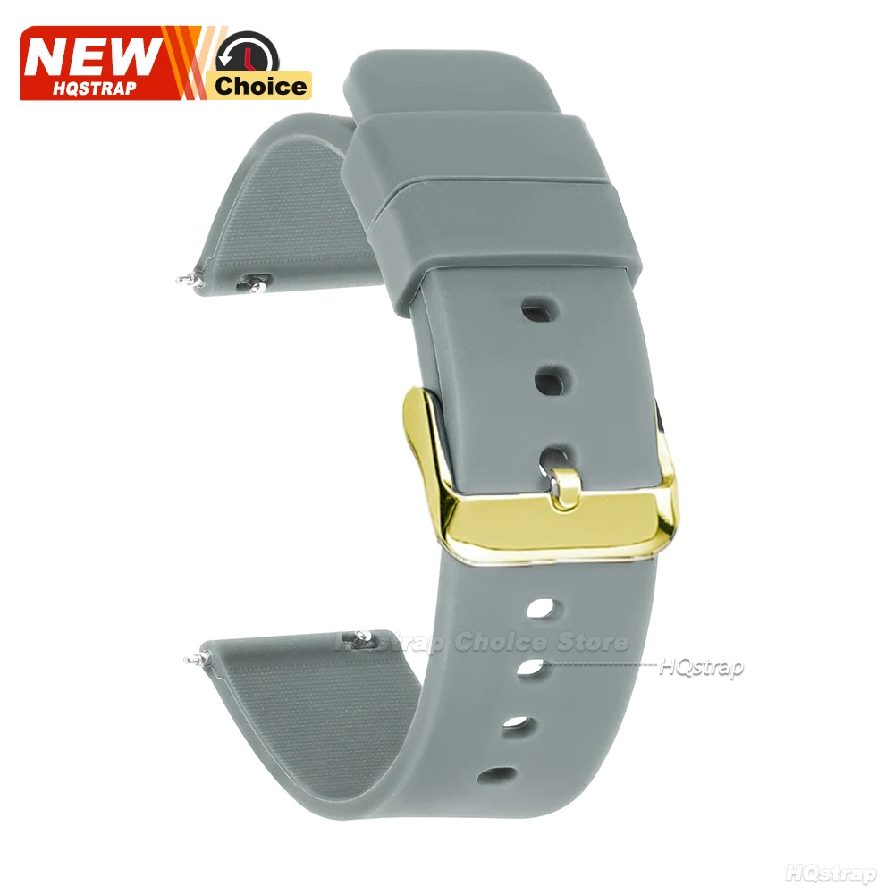 Gold Colorful Silicone Strap Universal Waterproof Wristband