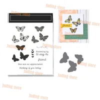 Butterfly Travel 2026 New Clear Stamps Or Cutting Dies In French German For Scrapbook Stamping Dies Blessing Of Cards Crafts 2