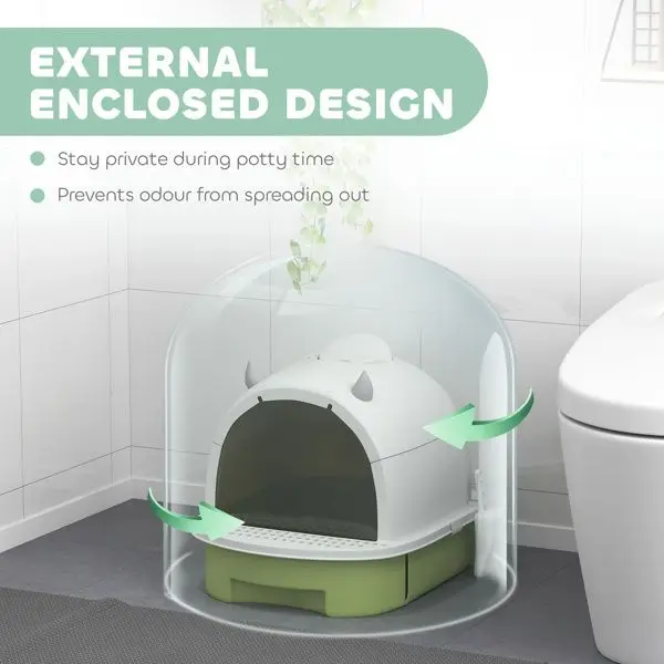 Cat Litter Box Enclosure in a Home Setup