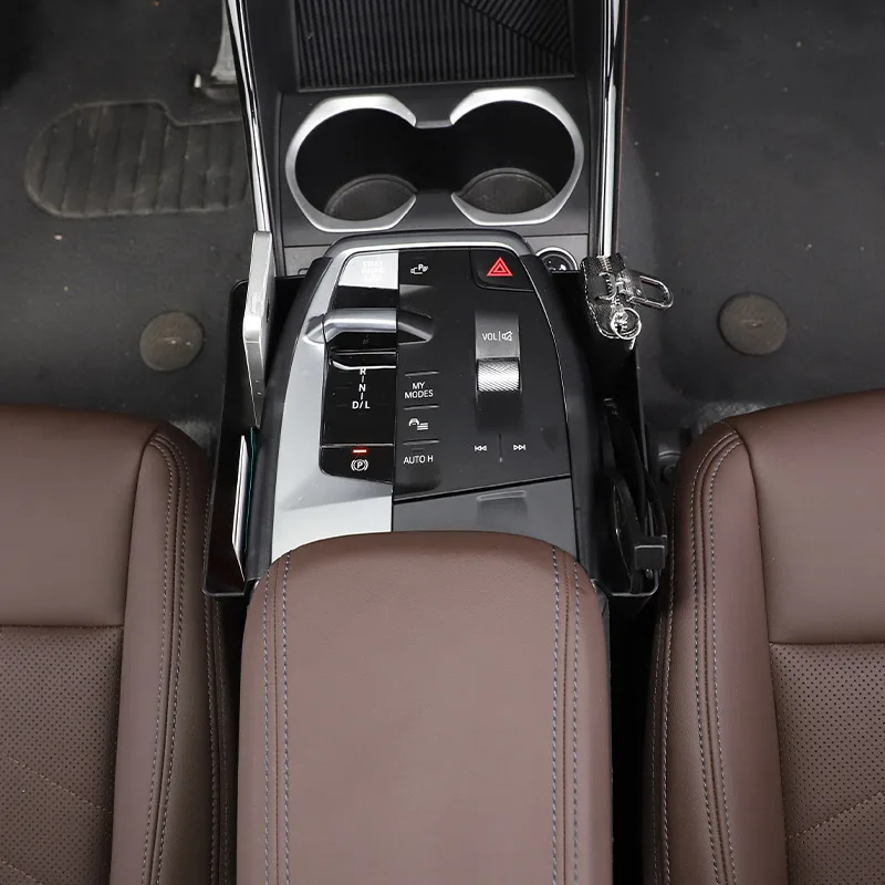 Sac De Rangement Console Centrale DIYUCAR Pour BMW X1 U11 2023-2024 | Tissu Oxford | Noir