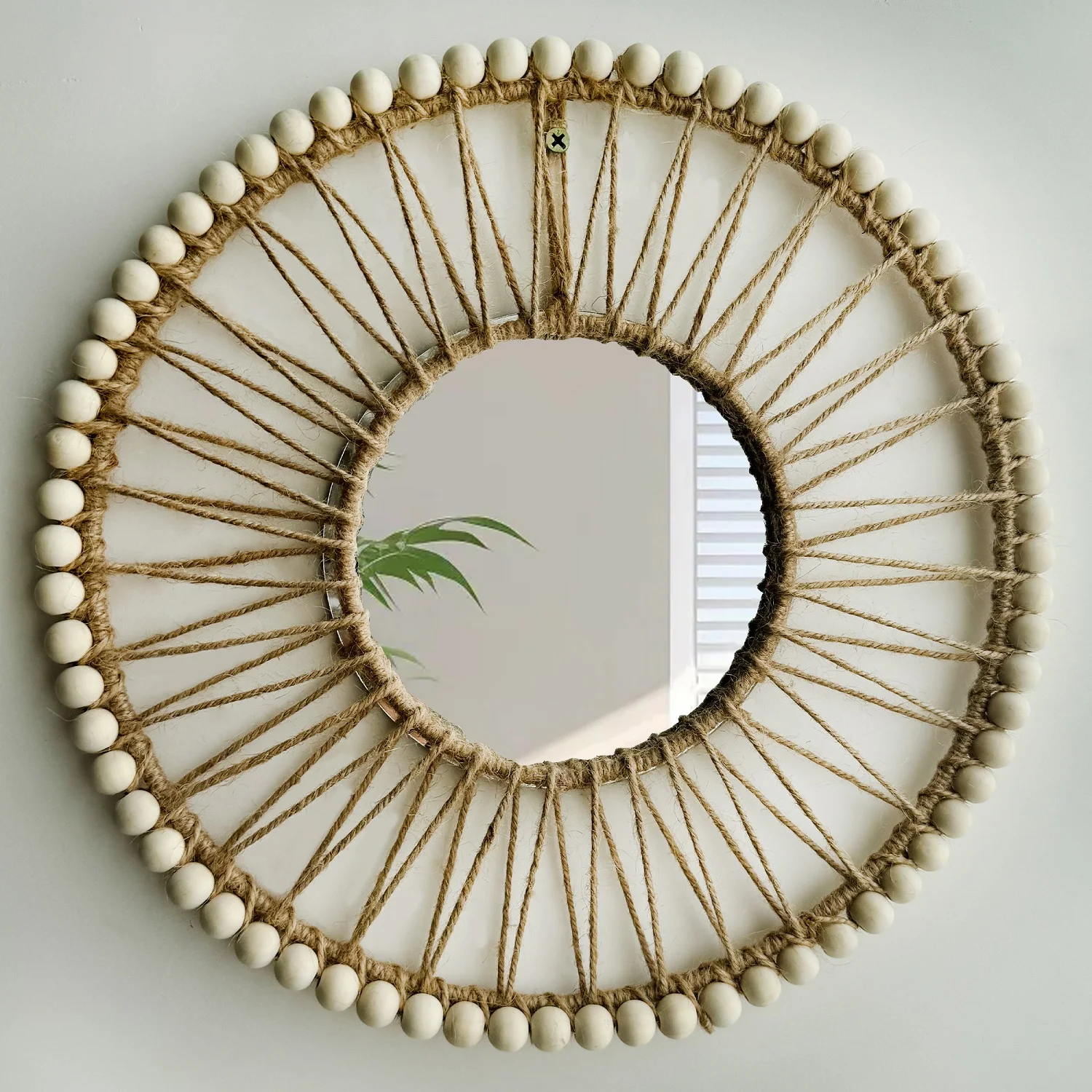 Nordic Woven Hanging Mirror 1