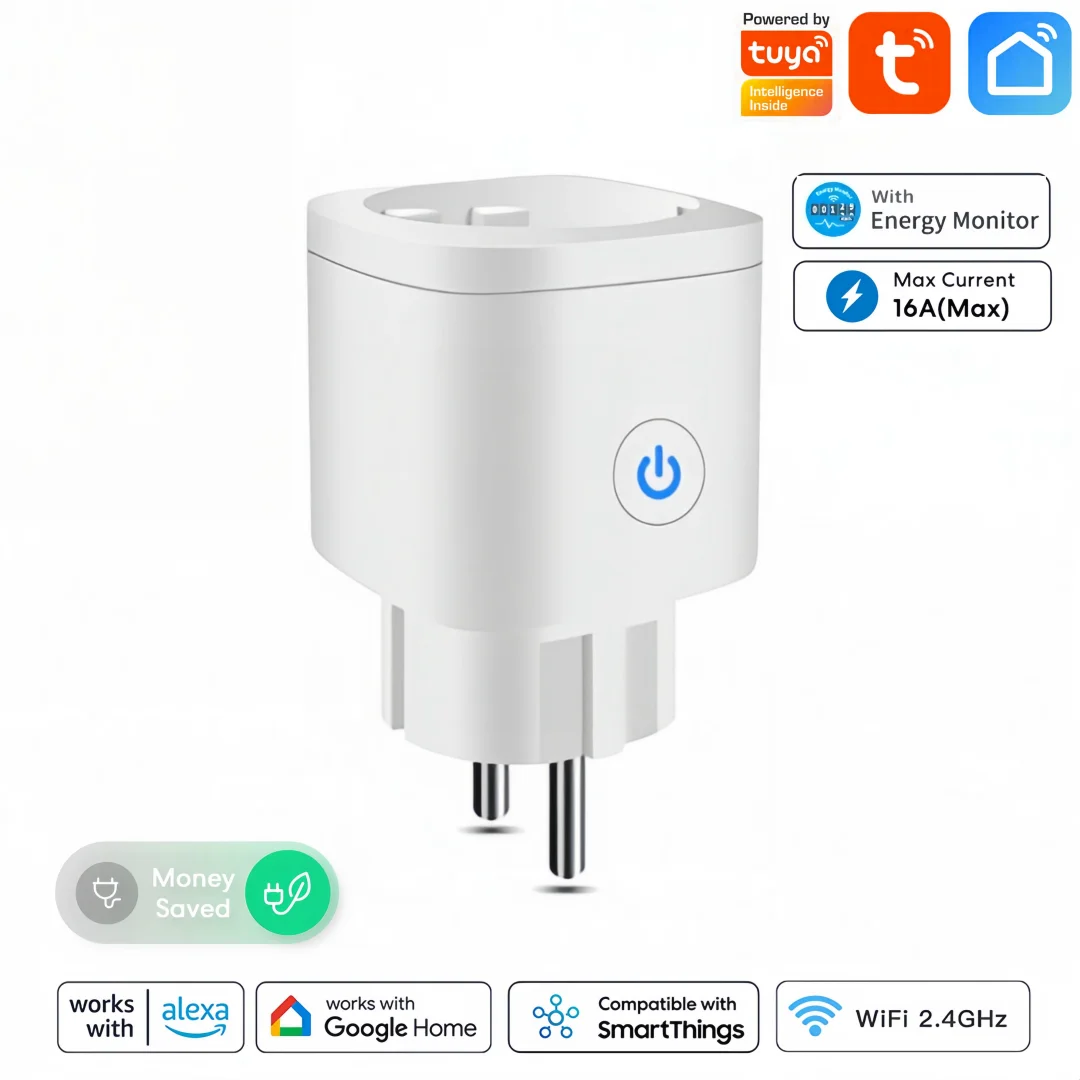Akıllı AB Fişi, WiFi Fişleri Alexa ve Google Asistan ile Çalışır, Zamanlayıcılı ve Grup Kontrolörlü Akıllı Priz, Ev İçin WiFi Priz