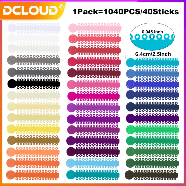 1Pack Dental Elastic Ligature Ties Orthodontic Rubber Bands for Braces Colourful to Choose 39Colors Ortho Treatment