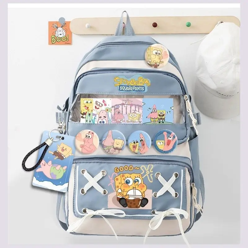 New cartoon SpongeBob SquarePants  Kids  Backpack Mini Schoolbag Girl and Boys Cute Bag 3