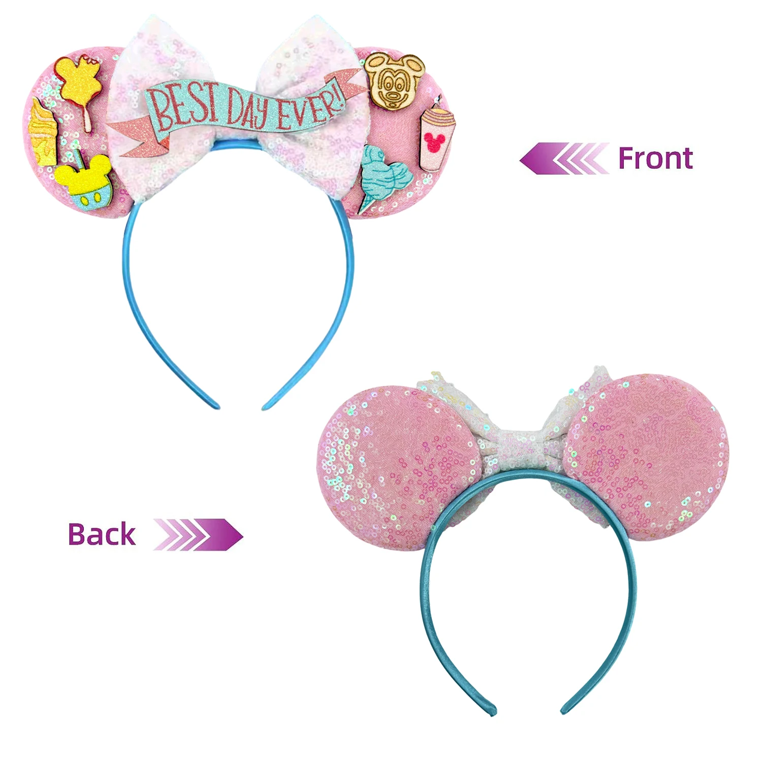 Birthday Girl Minnie Mouse Ears Headband Bee Winnie the Pooh Bear Girl Piglet Tigger Hair Accessories Women Roo Eeyore Hairband 3