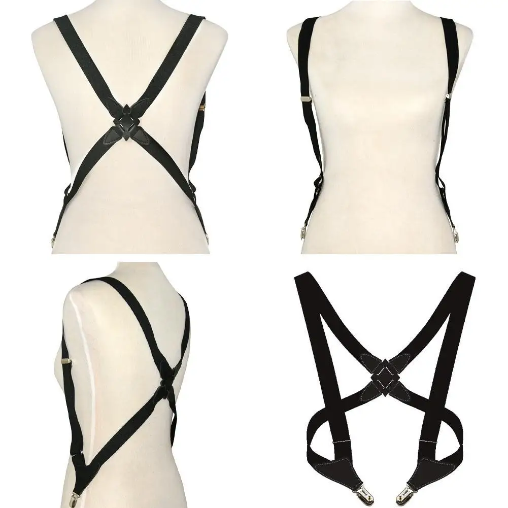 Tirantes ajustables para hombre, tirantes Unisex en forma de X, tirantes con Clip para cinturón, accesorios de ropa de moda