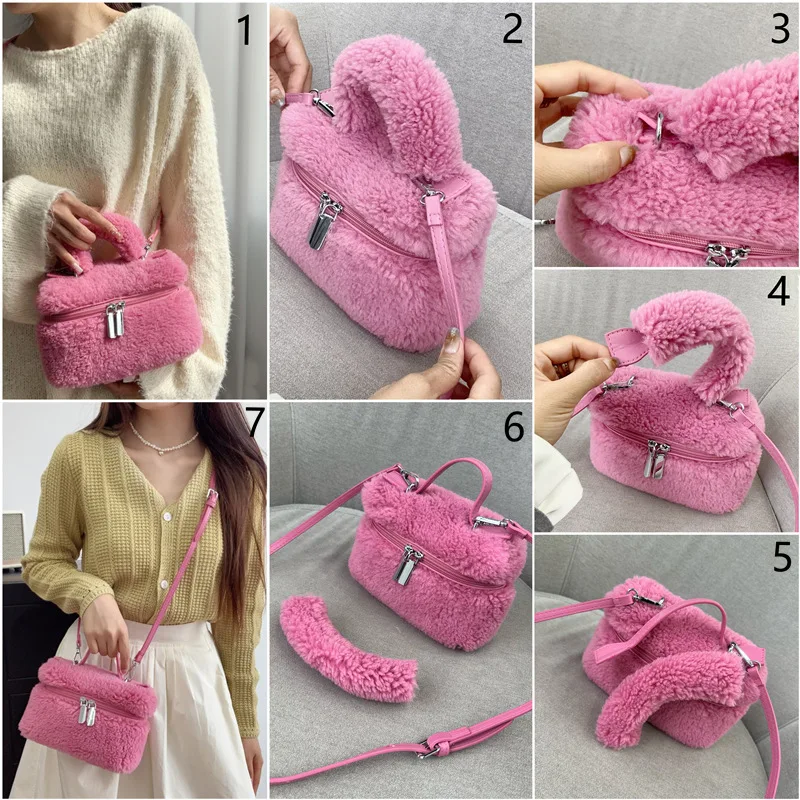 Luxury Brand Designer Box Bag Women 2024 Winter Trendy Faux
