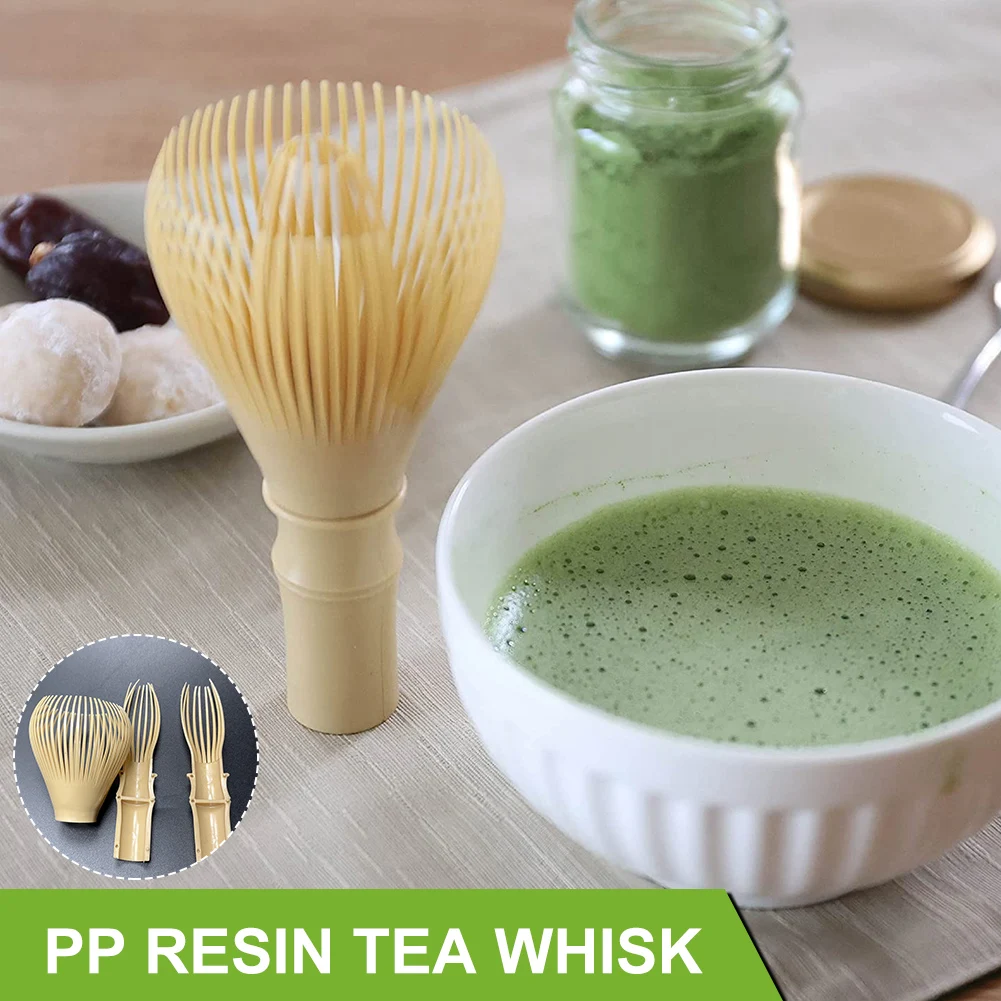 Resin Matcha Whisk Chasen Brush Tools for Matcha Green Tea Powder Reusable Powder Whisk with Holder Tea Ceremony