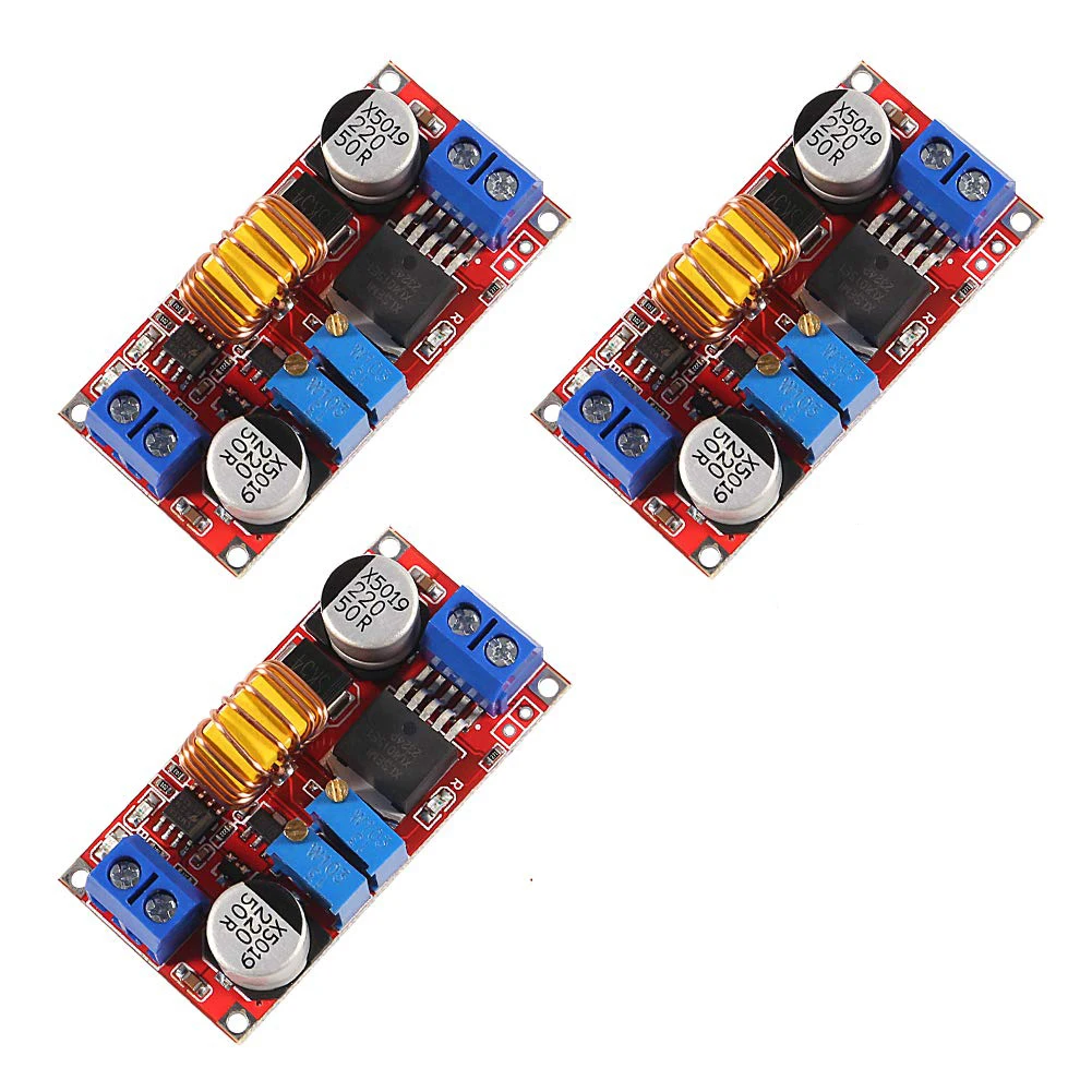 Voltage Converter Module 3pcs 5A DC-DC Adjustable Buck Converter XL4015 4-38V to 1.25-36V Step Down Power Supply Voltage Regulator Power Module