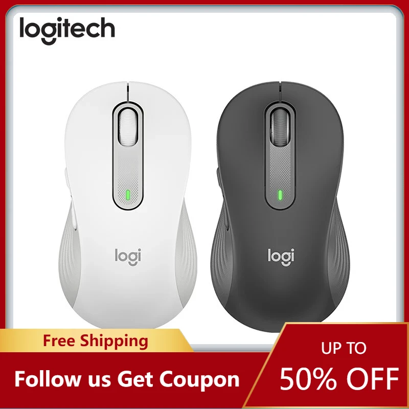 Logitech-m650, m650l, sem fio, bluetooth, silencioso, para escritório, laptop, tecnologia de sensores, óptica avançada, botões programáveis