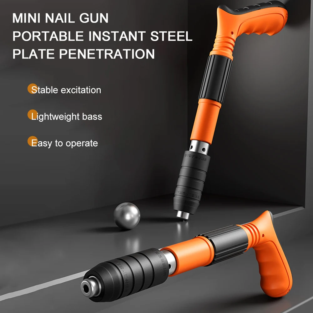 Woodworking/Decoration Integrated Airs Nailer Multipurpose Low Noise Manual Nailer Tool for Wall Steel Nail Gun Rivet Tool Nail 6