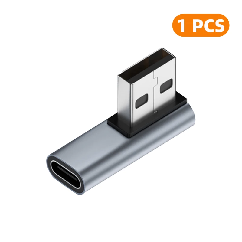 ตัวเลือกสินค้า อะแดปเตอร์ USB-A ถึง Type-C 90 องศา 10Gbps