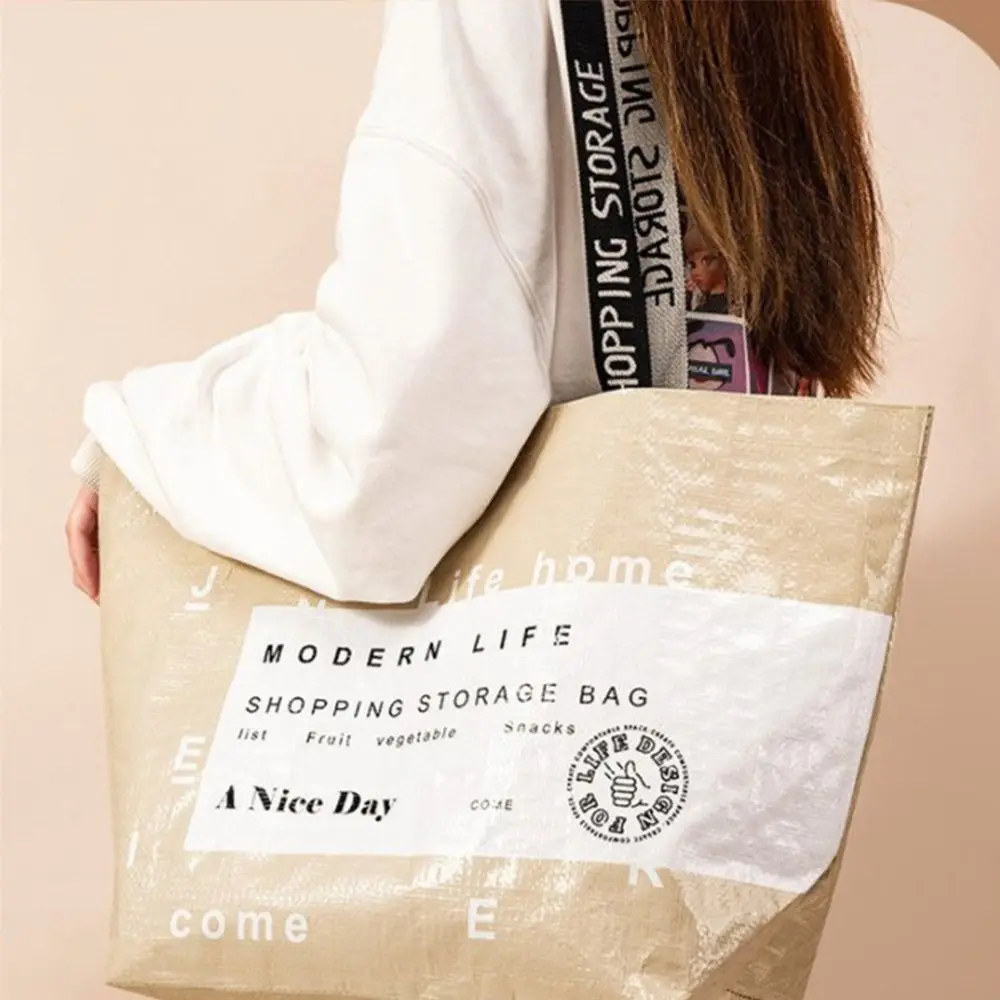 

1 Pc High Quality Handbag Shoulder Bag Waterproof Multi-purpose Eco Shopping Bag Storage Bag Grocery Bag Reusable Bag