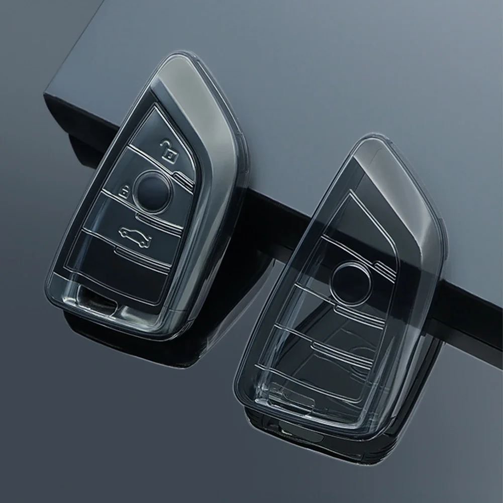 Car Key Shell Car Remote Key Soft TPU Case Cover Shell Fob For BMW X1 X3 X5 X6 X7 1 3 5 6 7 Series G20 G30 G11 F15 F16 G01 G02 F48 Keyless Bag