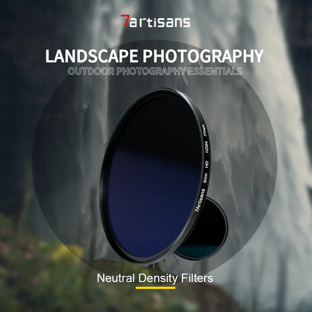 

7artisans Camera Lens ND Filter ND8 ND64 ND1000 Ultra Slim Frame Multi Coating Optical Glass 46mm/49/55/58mm/62/67/72mm/77/82mm
