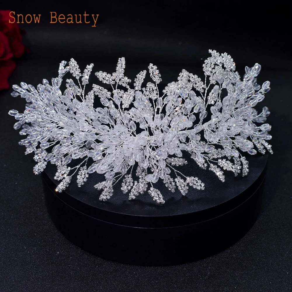 A315 Crystal Bridal Headdress Design Headpiece for Women Tiaras Wedding Headbands Pageant Prom Wedding Hair Jewelry Queen Crown hair accessory hair headdress jewelry accessories bridal headwear hair band crown