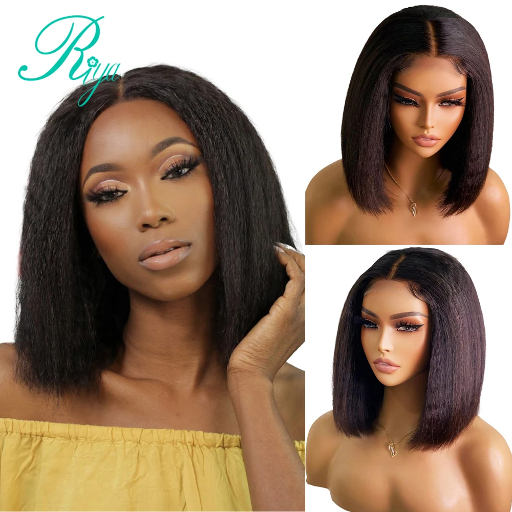 Brazilian Short Wigs Human Hair Pixie Cut Bob Lace Front Wig Human Hair 4x4 Closure Wig Wigs For Black Women 250%