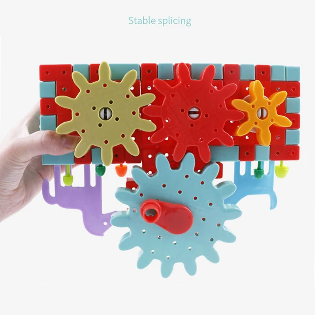 Kids 3D Plastic Gear DIY Jigsaw Puzzle Blocks Fun Mushroom Nails Jigsaw Puzzle Will Spin Puzzle Montessors Toys Boys Girls Gifts 3