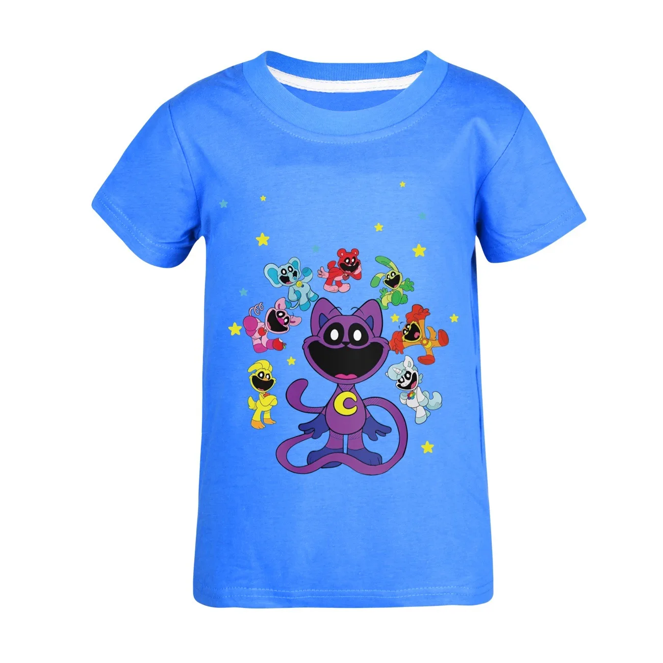 Smiling Critters Catnap Boy Girl Tops Short Sleeve Tops Children T-Shirts Game Tee Shirt Kid Cartoons Kawaii Casual Clothes images - 6