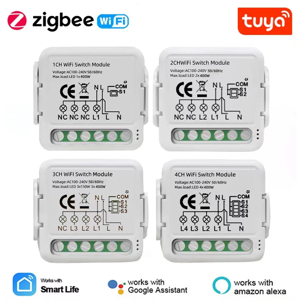 Jwcom Smart Interruptor Zigbee Mini Diy SA-ZG13D-1CH Alexa/Google Home -  SmartJWCOM