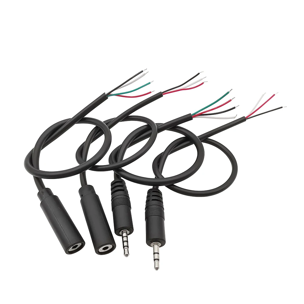 1Pcs 2,5mm Audio Stecker Kabel Mono Stereo 2 Pole 3 Pole 4 Pole Männlich Weiblich Stecker Jack verlängerung Draht 2/3/4pin DIY Reparatur Kabel