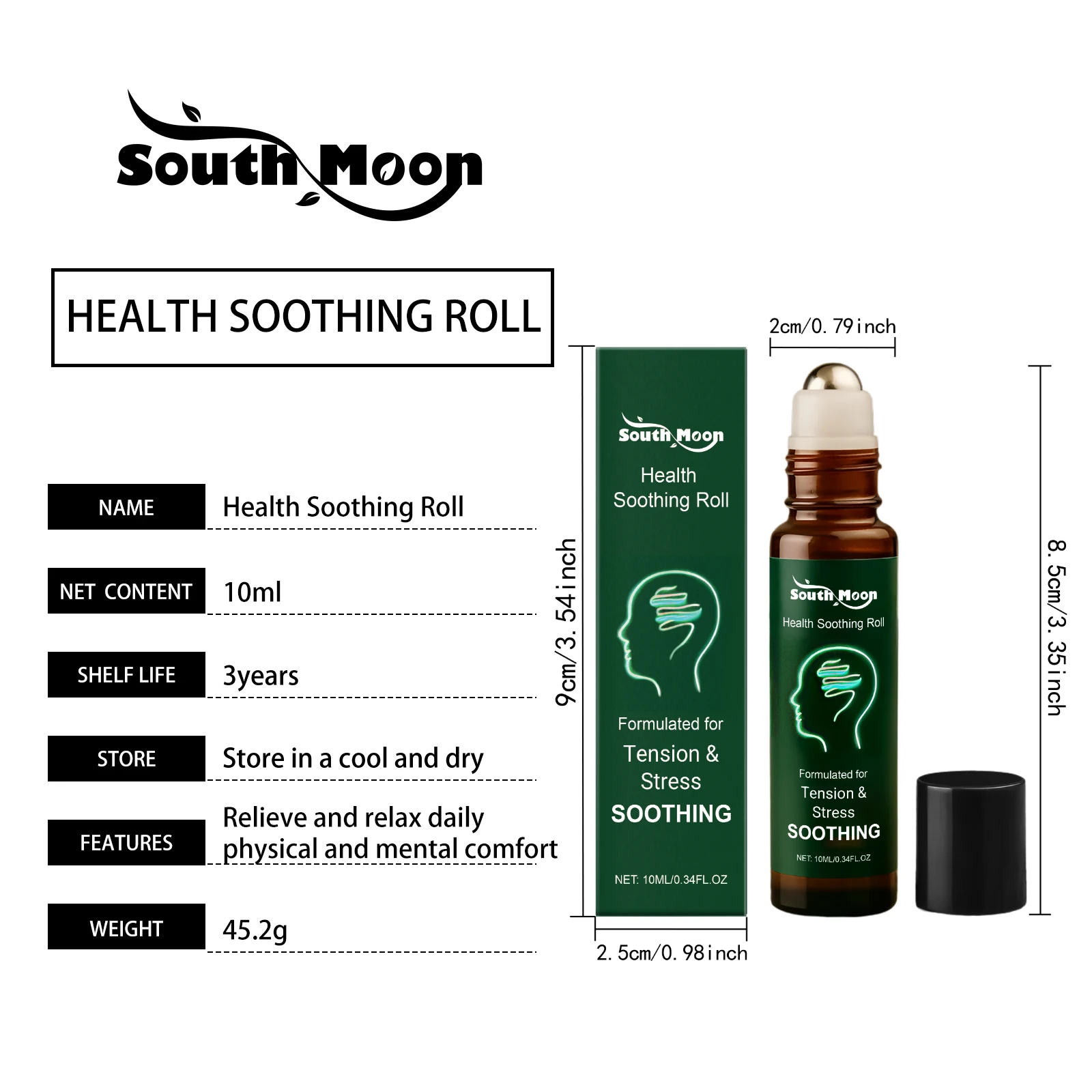 Body Care Roll-On Portable Easy to Use Relieve Discomfort on a Daily Basis Reduce Muscle Tension and Nourish the Body Roll-On