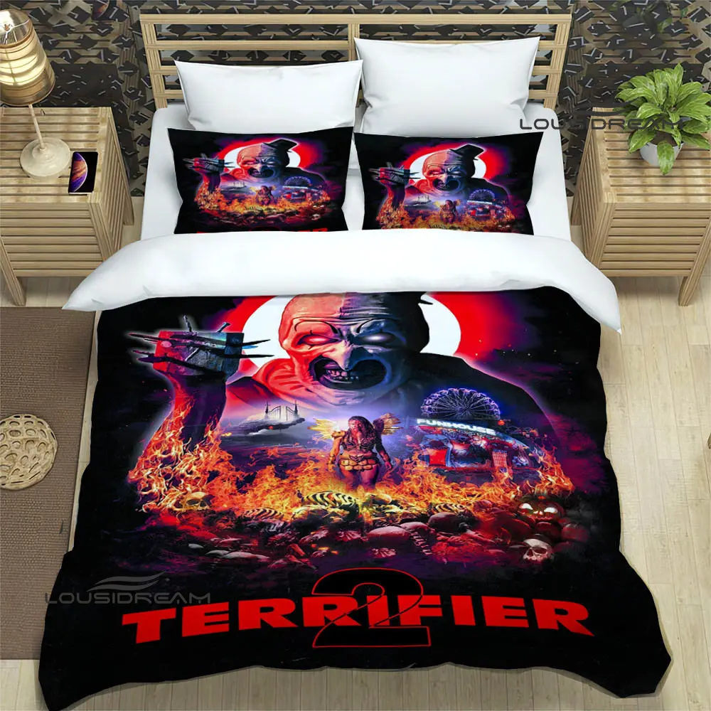 Terrifier horror printed Bedding Sets exquisite bed supplies set duvet cover bed comforter set bedding set luxury birthday gift 5