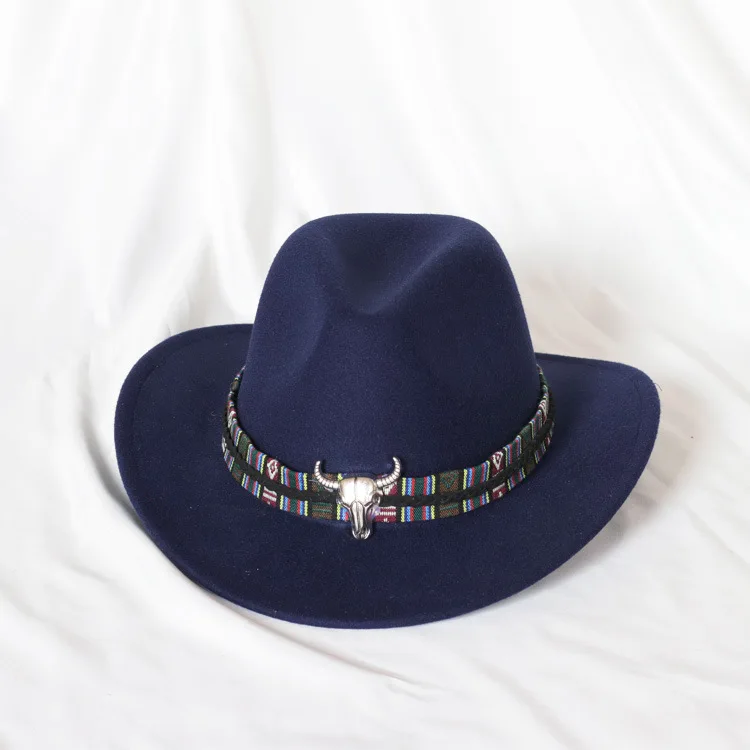  - Monochrome Men's Cowboy Hat Jazz Top Hat Ladies Men's Curly Ms. Fedora Hat Jazz Hat Knight Hat Large Ethnic Panama