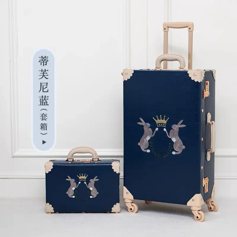 Hot!New Vintage Rolling Luggage Spinner Brand PU Leather Trolley Suitcases Women Trolley Travel Bag Men Carry Ons Luggage box