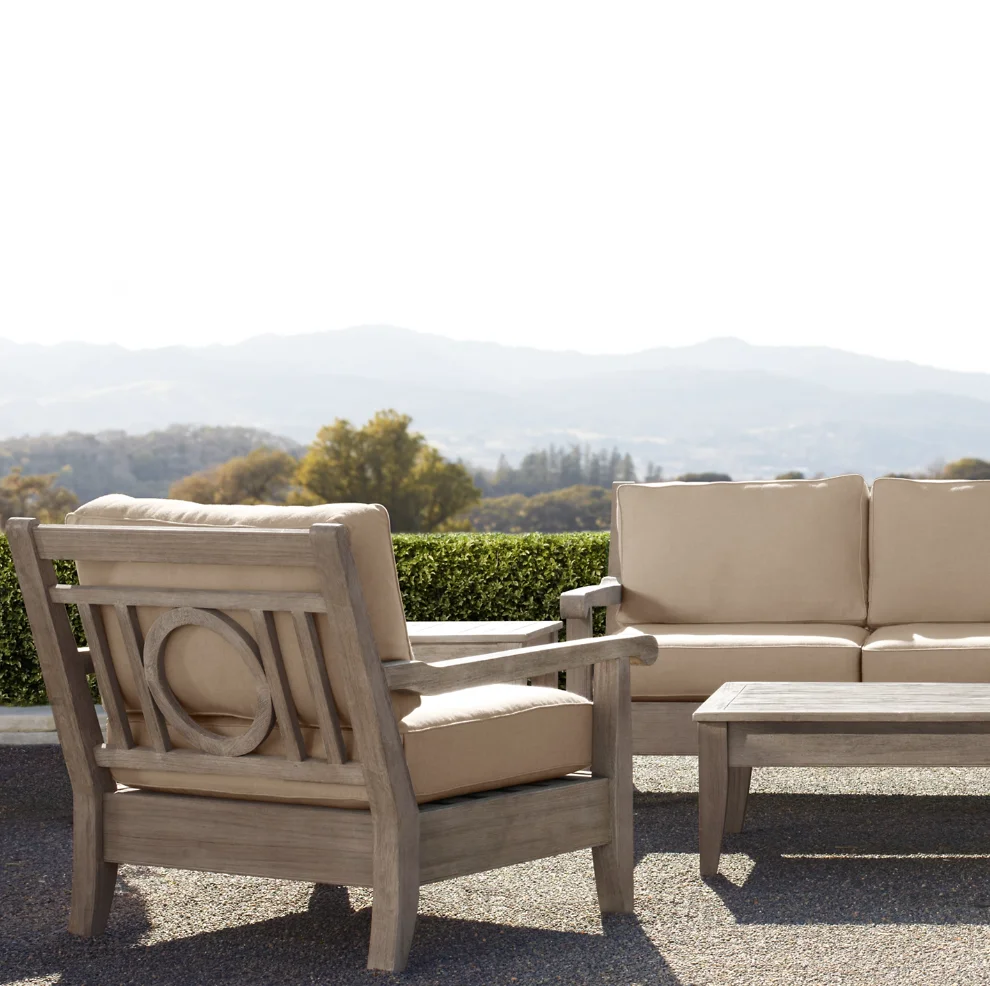 Set di Divani Lounge in Teak Massello di Lusso, Nuovo Design Premium, per Esterni, Patio, Giardino e Residenze Private - immagine 5